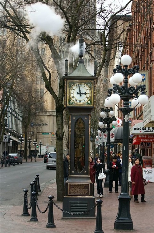 Паровые часы в Гэстауне, старинном районе Ванкувера.
