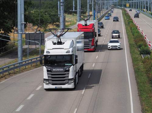 Германия только что построила электрическую магистраль, чтобы ограничить загрязнение от дизельных грузовиков
