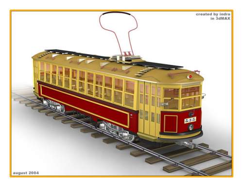Были отрисованы модели трамваев для сайта