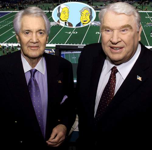 Спортивные комментаторы Pat Summerall и John Madden. 31 января 1999