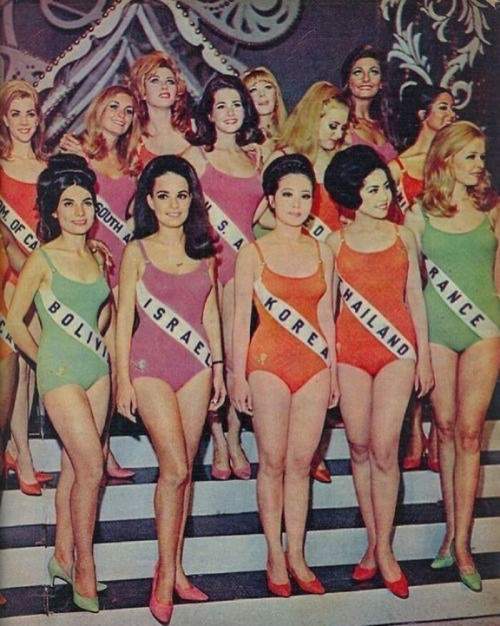 Участницы конкурса ?Мисс Вселенная? в 1968 году. Мисс Бразилия (Марта Васконселлос) выиграла